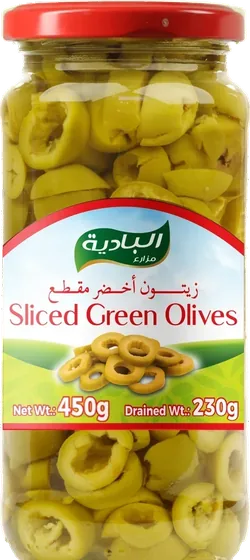 Albadia Sliced Green Olives 450g (Drained 230g)