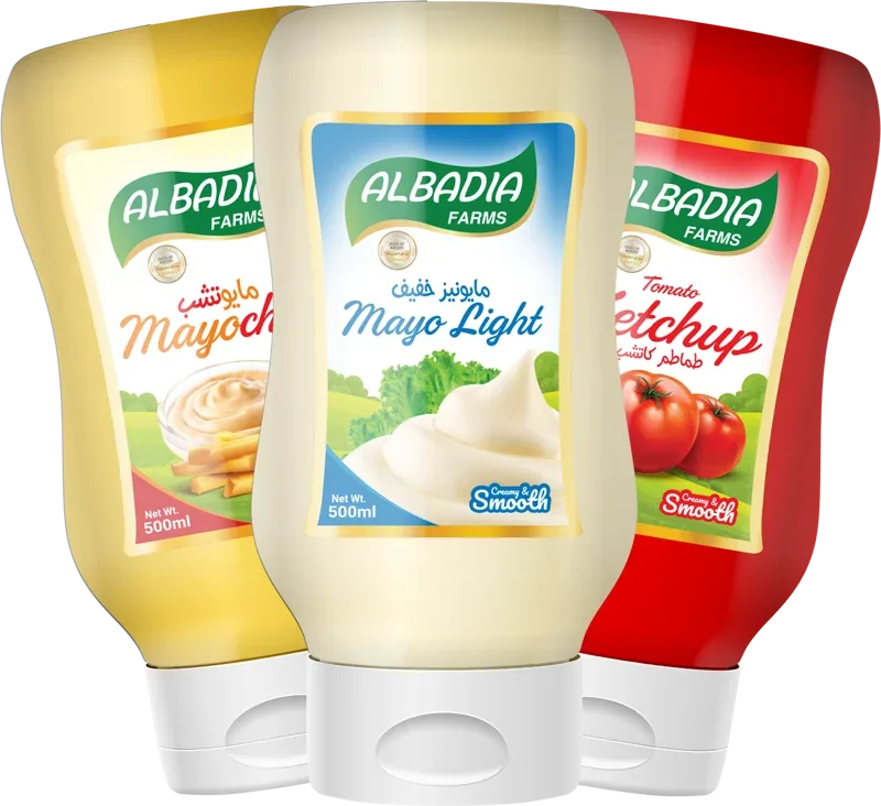 Mayonnaise, Mayo Light and Ketchup