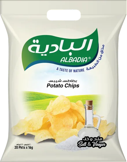 Potato Chips Salt & Vinegar (Multipack) 20 Pkts x 16g